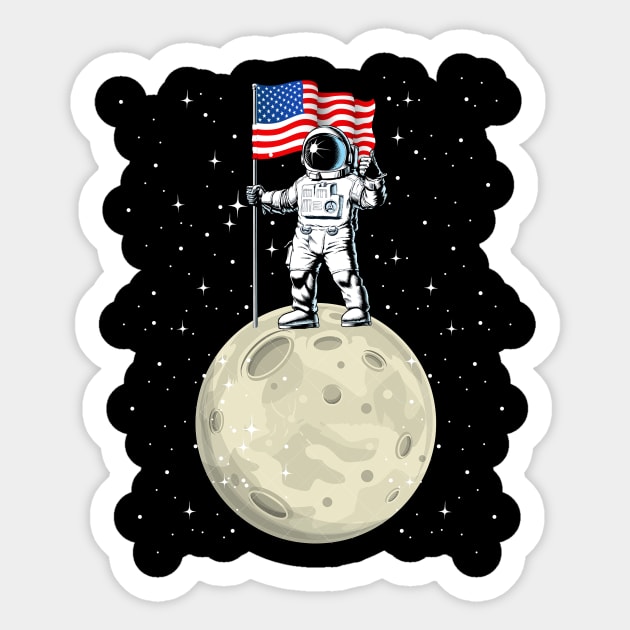 Space Astronaut 4th Of July Sticker by Kaileymahoney